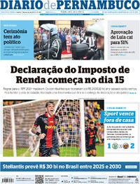 Capa do jornal Diario de Pernambuco 07/03/2024