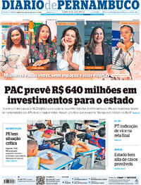 Capa do jornal Diario de Pernambuco 08/03/2024