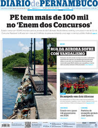 Capa do jornal Diario de Pernambuco 08/04/2024