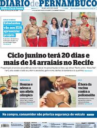 Capa do jornal Diario de Pernambuco 08/06/2024