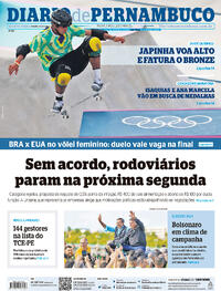 Capa do jornal Diario de Pernambuco 08/08/2024