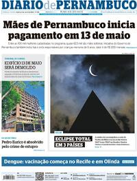 Capa do jornal Diario de Pernambuco 09/04/2024