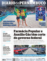 Capa do jornal Diario de Pernambuco 09/08/2024