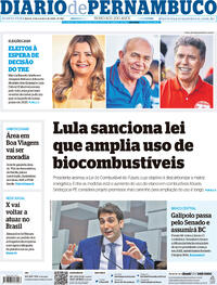 Capa do jornal Diario de Pernambuco 09/10/2024