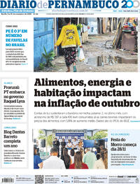 Capa do jornal Diario de Pernambuco 09/11/2024