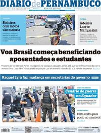 Capa do jornal Diario de Pernambuco 11/01/2024