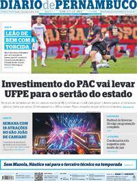 Capa do jornal Diario de Pernambuco 11/06/2024