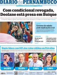 Capa do jornal Diario de Pernambuco 11/09/2024