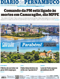 Capa do jornal Diario de Pernambuco 12/03/2024