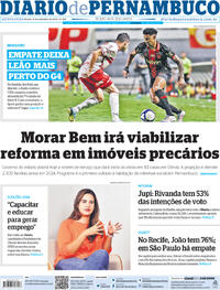 Capa do jornal Diario de Pernambuco 12/09/2024
