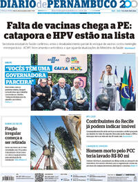 Capa do jornal Diario de Pernambuco 12/11/2024