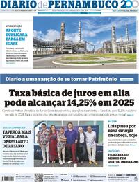 Capa do jornal Diario de Pernambuco 12/12/2024