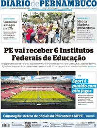 Capa do jornal Diario de Pernambuco 13/03/2024