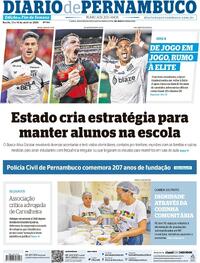 Capa do jornal Diario de Pernambuco 13/04/2024