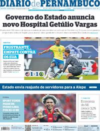 Capa do jornal Diario de Pernambuco 13/06/2024