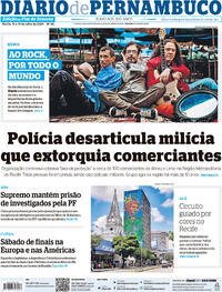 Capa do jornal Diario de Pernambuco 13/07/2024