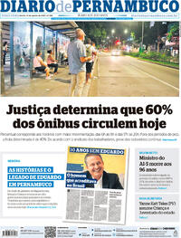 Capa do jornal Diario de Pernambuco 13/08/2024