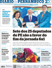 Capa do jornal Diario de Pernambuco 13/11/2024