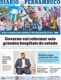 Capa do jornal Diario de Pernambuco 14/09/2024