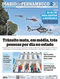 Capa do jornal Diario de Pernambuco 14/12/2024