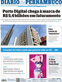 Capa do jornal Diario de Pernambuco 15/04/2024