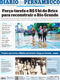 Capa do jornal Diario de Pernambuco 15/05/2024