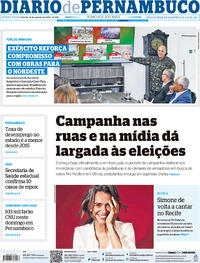 Capa do jornal Diario de Pernambuco 16/08/2024
