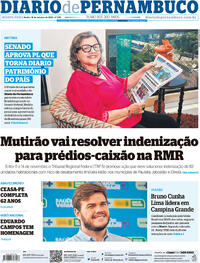 Capa do jornal Diario de Pernambuco 16/10/2024