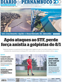 Capa do jornal Diario de Pernambuco 16/11/2024