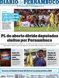 Capa do jornal Diario de Pernambuco 17/06/2024