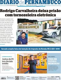 Capa do jornal Diario de Pernambuco 18/04/2024