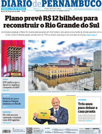 Capa do jornal Diario de Pernambuco 18/05/2024