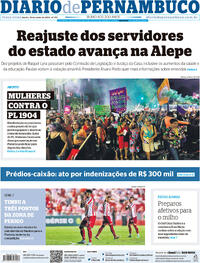 Capa do jornal Diario de Pernambuco 18/06/2024