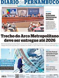 Capa do jornal Diario de Pernambuco 18/07/2024