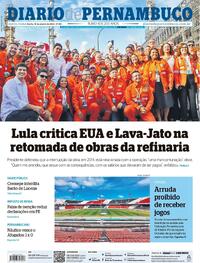 Capa do jornal Diario de Pernambuco 19/01/2024