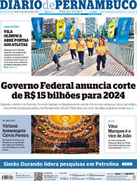 Capa do jornal Diario de Pernambuco 19/07/2024