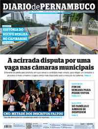 Capa do jornal Diario de Pernambuco 19/08/2024