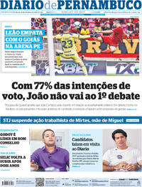 Capa do jornal Diario de Pernambuco 19/09/2024