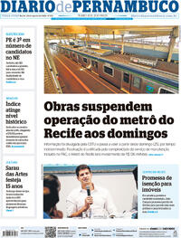 Capa do jornal Diario de Pernambuco 20/08/2024