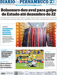 Capa do jornal Diario de Pernambuco 20/11/2024