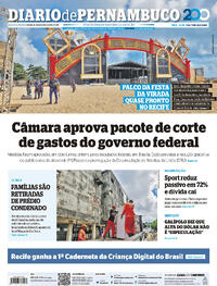 Capa do jornal Diario de Pernambuco 20/12/2024