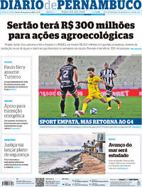 Capa do jornal Diario de Pernambuco 21/06/2024