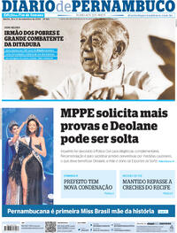 Capa do jornal Diario de Pernambuco 21/09/2024