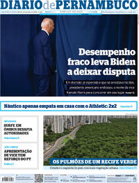 Capa do jornal Diario de Pernambuco 22/07/2024