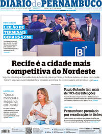 Capa do jornal Diario de Pernambuco 22/08/2024
