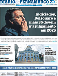 Capa do jornal Diario de Pernambuco 22/11/2024