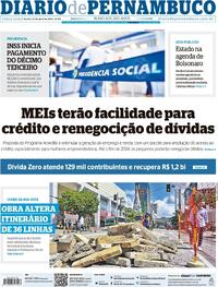 Capa do jornal Diario de Pernambuco 23/04/2024
