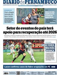 Capa do jornal Diario de Pernambuco 23/05/2024