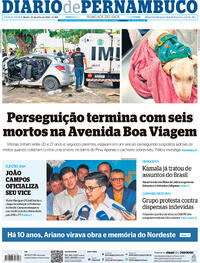 Capa do jornal Diario de Pernambuco 23/07/2024