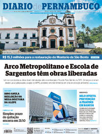 Capa do jornal Diario de Pernambuco 23/10/2024